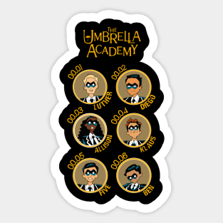 UMBRELLA ACADEMY: ALL CHARACTERS CARTOON Sticker